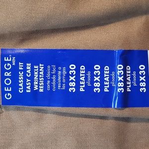 NWOT Men's George Classic Fit Outpost Brown Pants (38X30)